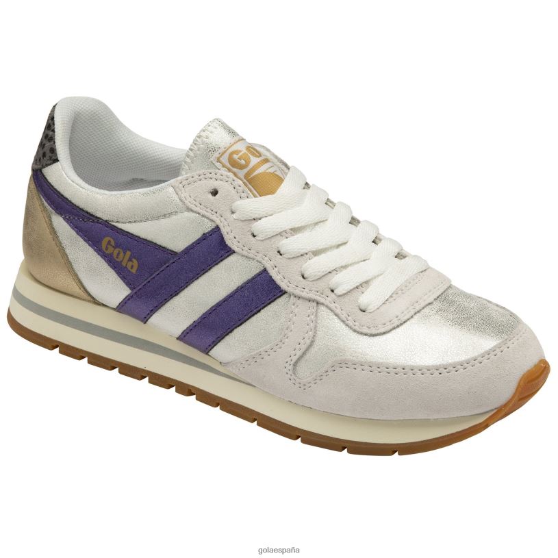 calzado V4PZL414 mujer Gola zapatillas clásicas daytona blaze blanco/morado/gris