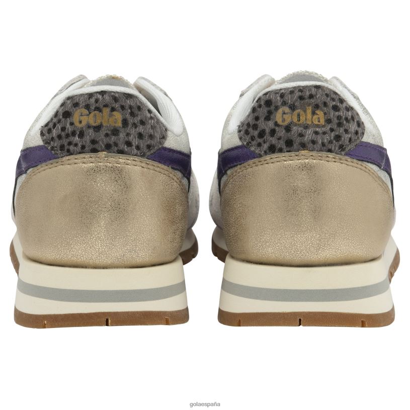 calzado V4PZL414 mujer Gola zapatillas clásicas daytona blaze blanco/morado/gris