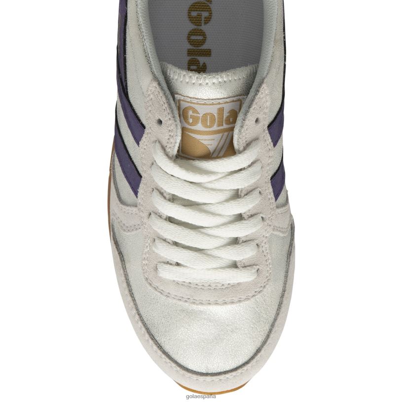 calzado V4PZL414 mujer Gola zapatillas clásicas daytona blaze blanco/morado/gris
