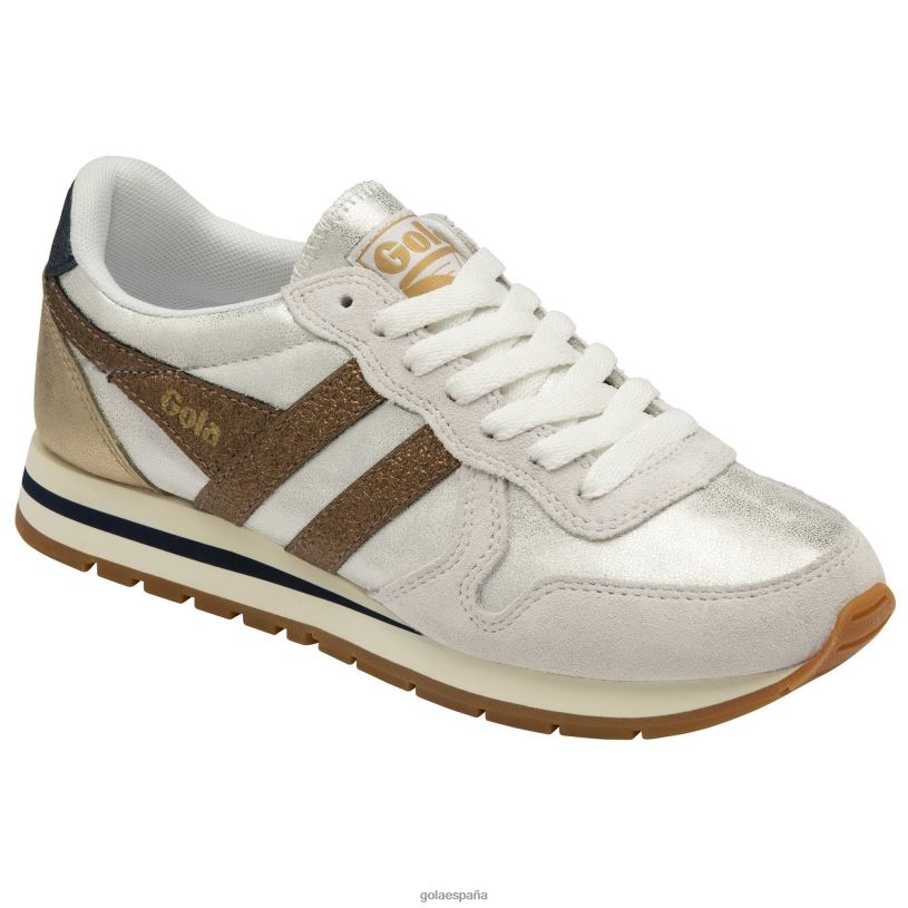 calzado V4PZL415 mujer Gola zapatillas clásicas daytona blaze blanco/cobre/marino