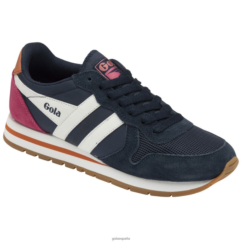 calzado V4PZL419 mujer Gola zapatillas clásicas daytona azul marino/blanco/coral caliente