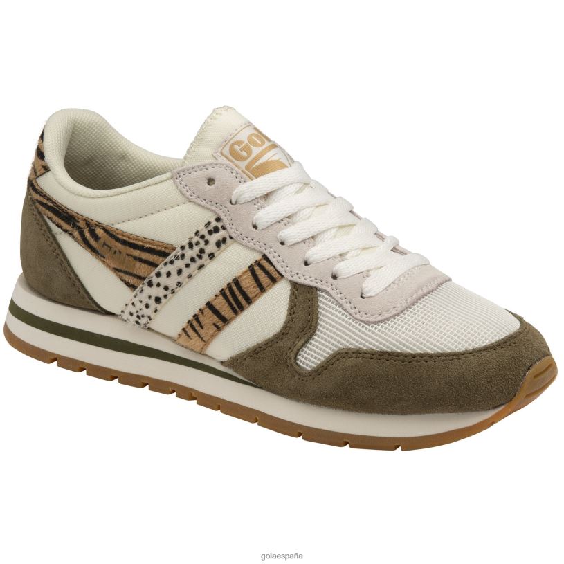 calzado V4PZL420 mujer Gola zapatillas clásicas safari daytona blanco hueso/caqui