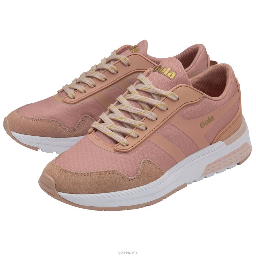 calzado V4PZL521 mujer Gola tenis atómicos de alto rendimiento rosa perla/oro