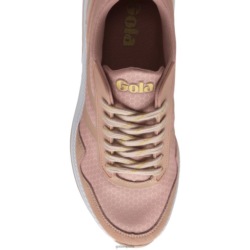 calzado V4PZL521 mujer Gola tenis atómicos de alto rendimiento rosa perla/oro