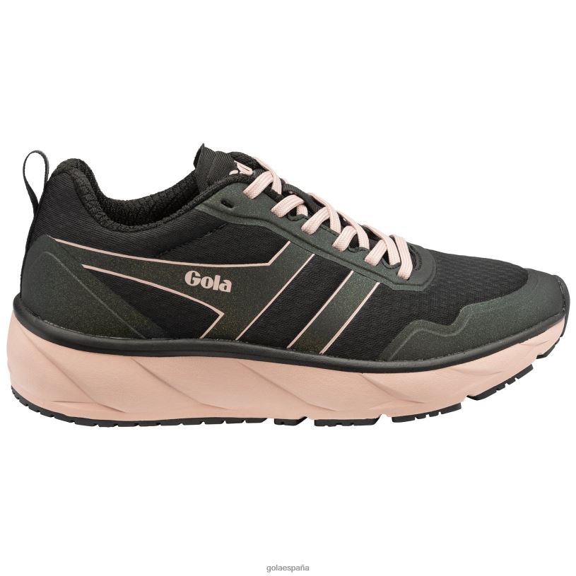 calzado V4PZL534 mujer Gola zapatillas deportivas Typhoon negro/rosa perla