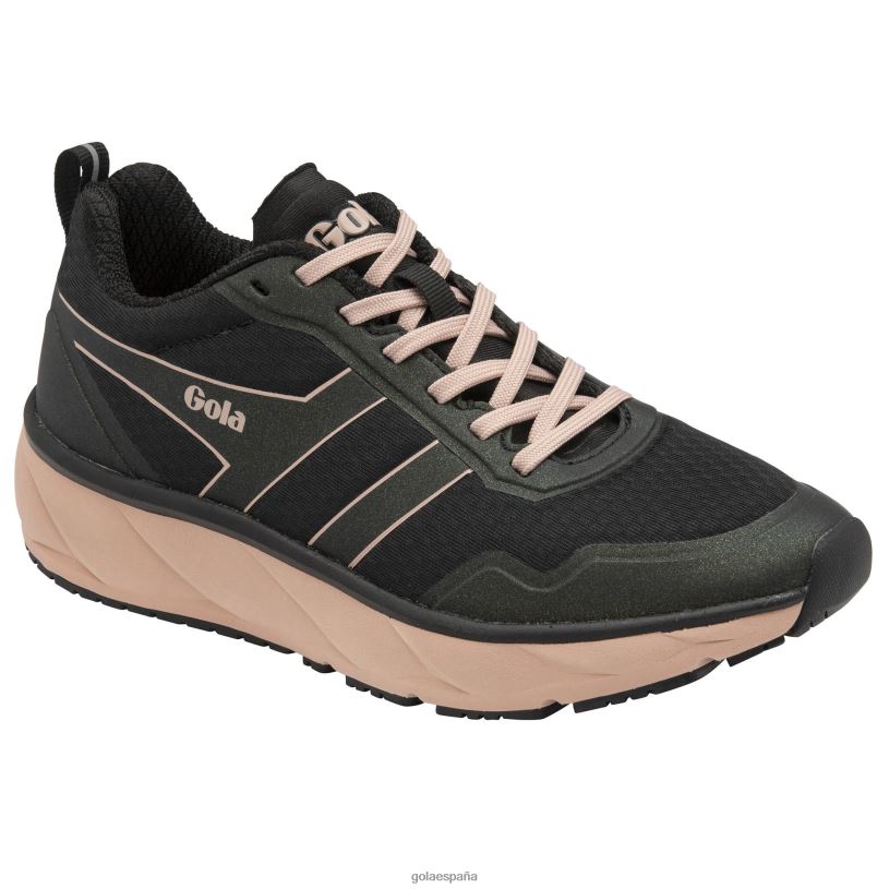 calzado V4PZL534 mujer Gola zapatillas deportivas Typhoon negro/rosa perla