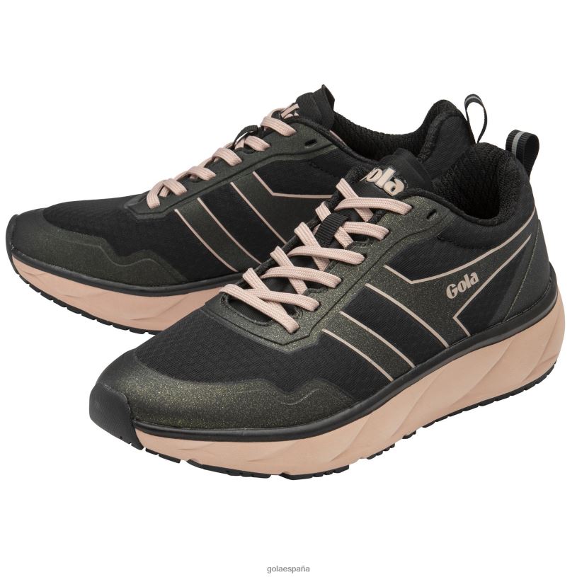 calzado V4PZL534 mujer Gola zapatillas deportivas Typhoon negro/rosa perla