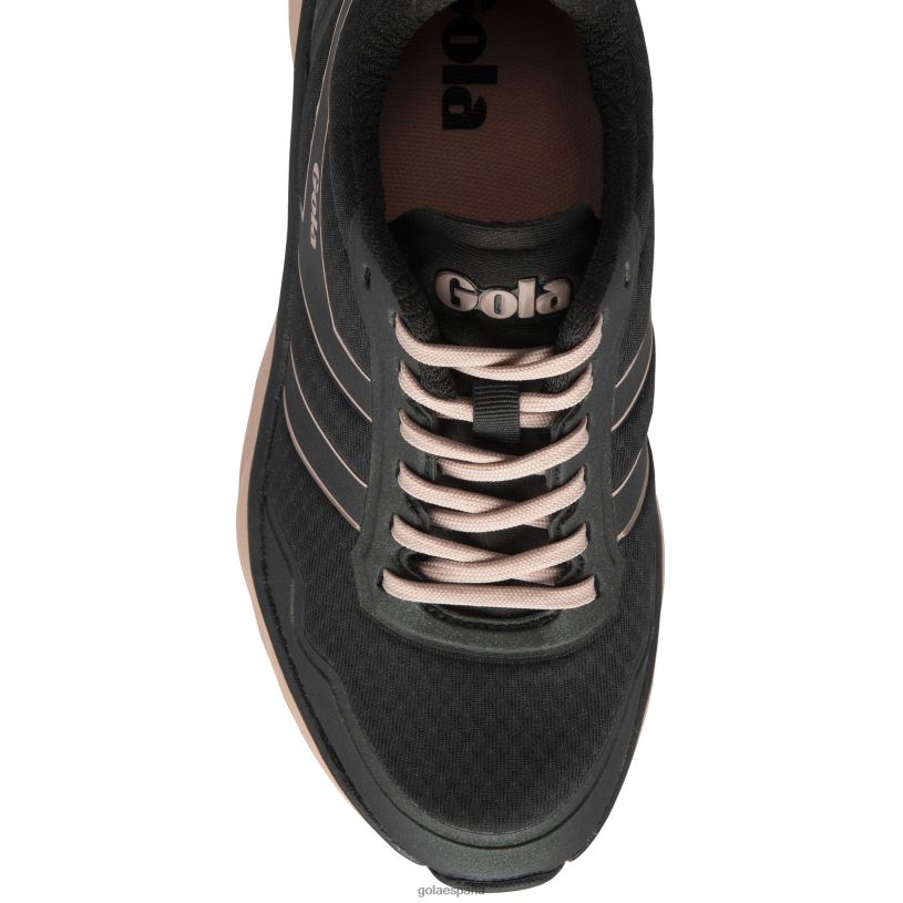 calzado V4PZL534 mujer Gola zapatillas deportivas Typhoon negro/rosa perla