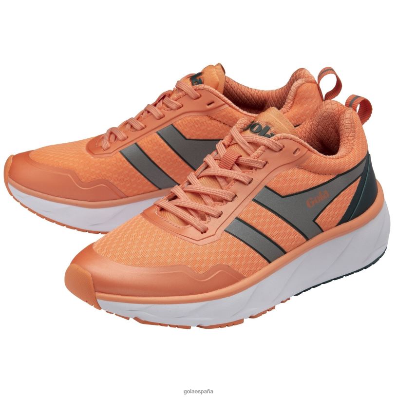 calzado V4PZL535 mujer Gola zapatillas deportivas Typhoon coral caliente/plata/báltico