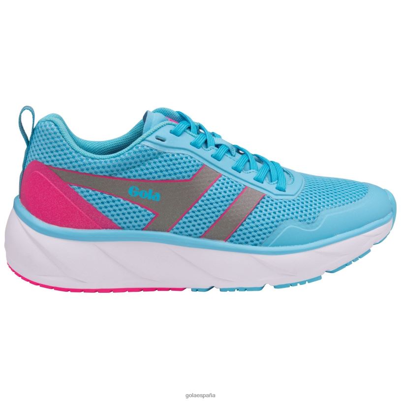 calzado V4PZL537 mujer Gola zapatillas deportivas Typhoon azul/plata/rosa