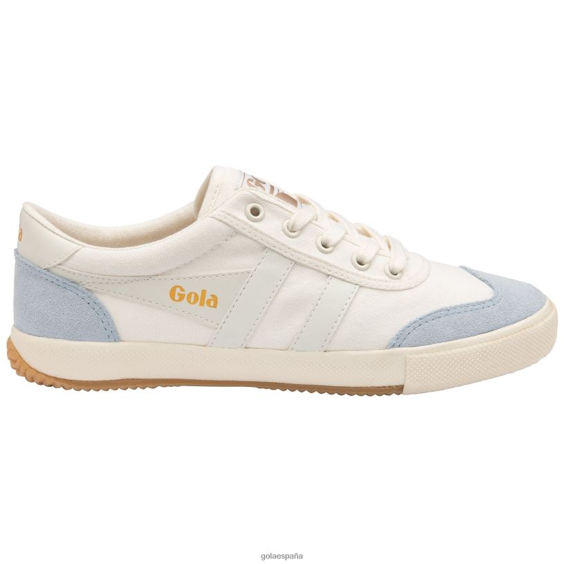 calzado V4PZL425 mujer Gola zapatillas clásicas de bádminton volley plimsoll blanco hueso/azul hielo