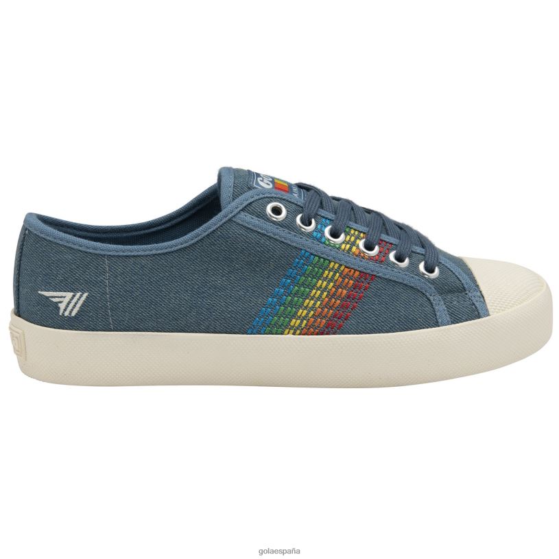 calzado V4PZL462 mujer Gola posavasos clásicos puntada arcoiris denim/multicolor
