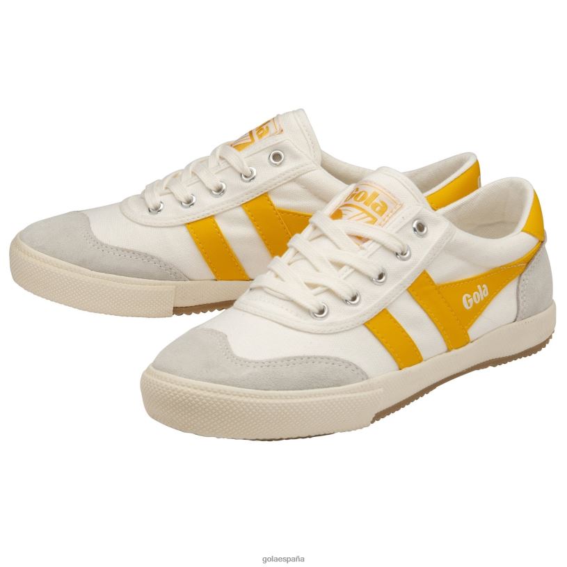 calzado V4PZL513 mujer Gola zapatillas clásicas de bádminton blanco hueso/sol
