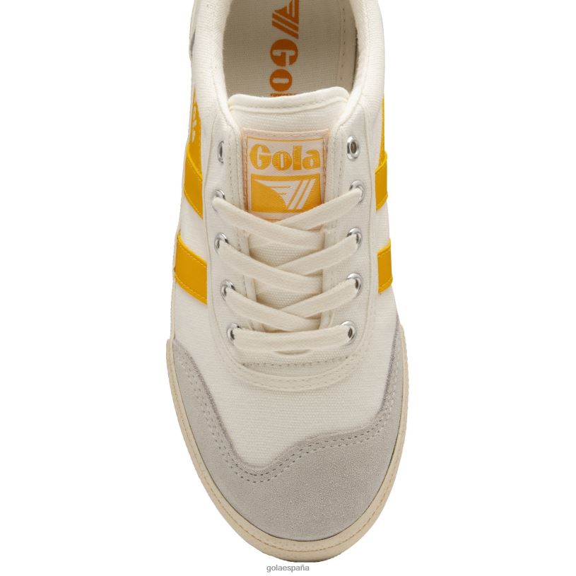 calzado V4PZL513 mujer Gola zapatillas clásicas de bádminton blanco hueso/sol