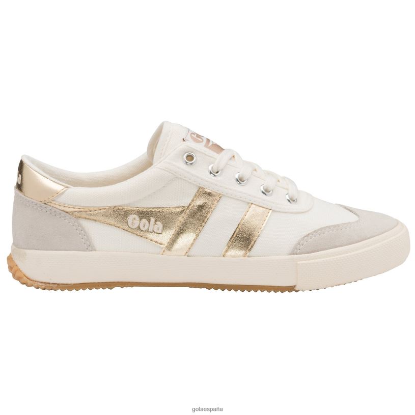 calzado V4PZL515 mujer Gola zapatillas clásicas de bádminton blanco hueso/oro