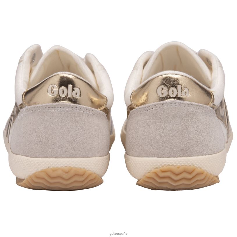 calzado V4PZL515 mujer Gola zapatillas clásicas de bádminton blanco hueso/oro