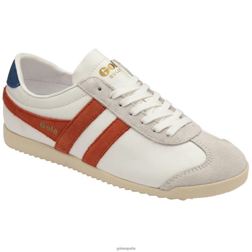 calzado V4PZL558 mujer Gola zapatillas clásicas bullet pure blanco/coral caliente/azul marino