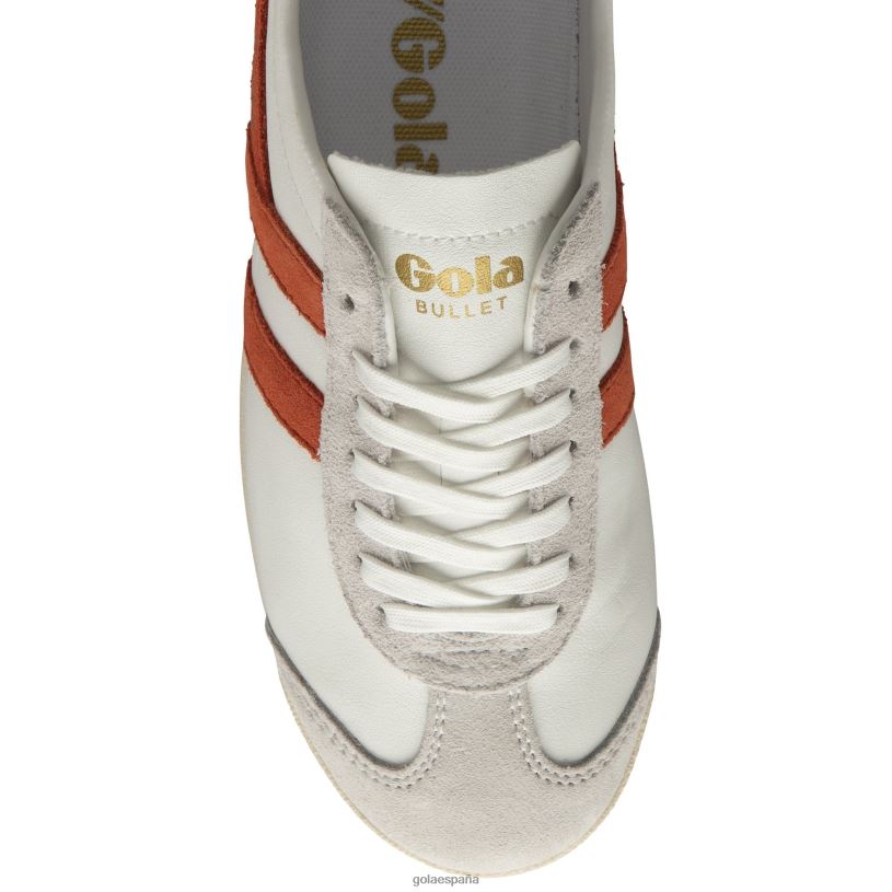 calzado V4PZL558 mujer Gola zapatillas clásicas bullet pure blanco/coral caliente/azul marino