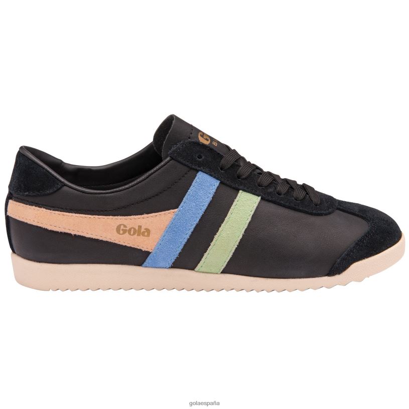 calzado V4PZL562 mujer Gola zapatillas clásicas con tridente de bala negro/verde pátina/azul vista