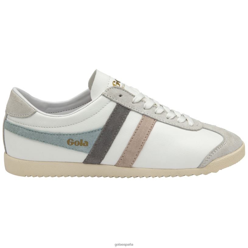 calzado V4PZL564 mujer Gola zapatillas clásicas con tridente de bala blanco/azul empolvado/flor