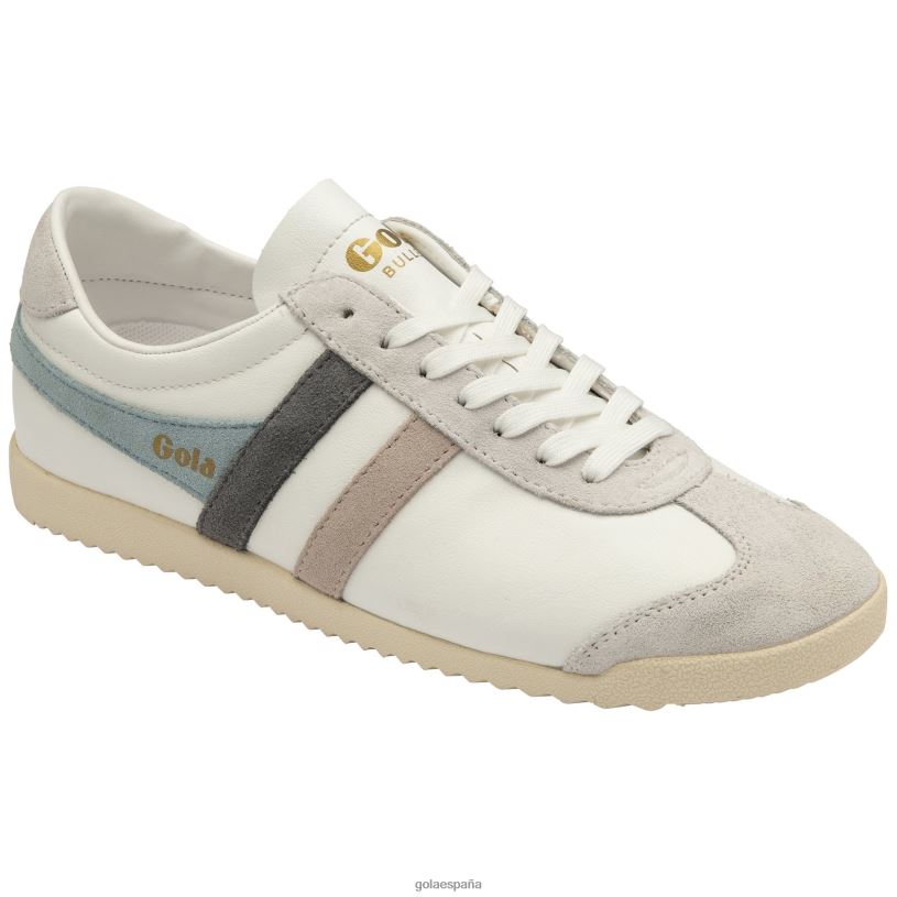 calzado V4PZL564 mujer Gola zapatillas clásicas con tridente de bala blanco/azul empolvado/flor