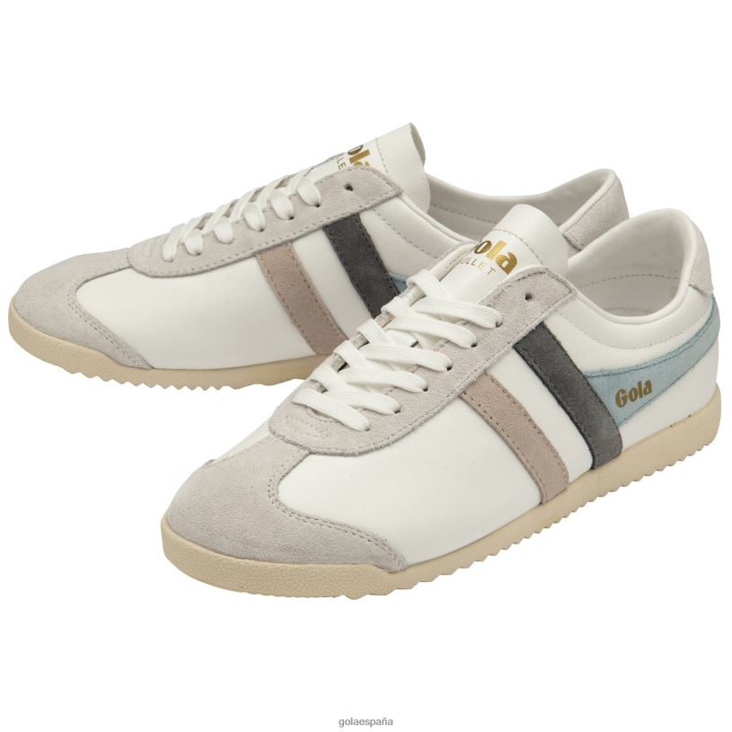 calzado V4PZL564 mujer Gola zapatillas clásicas con tridente de bala blanco/azul empolvado/flor