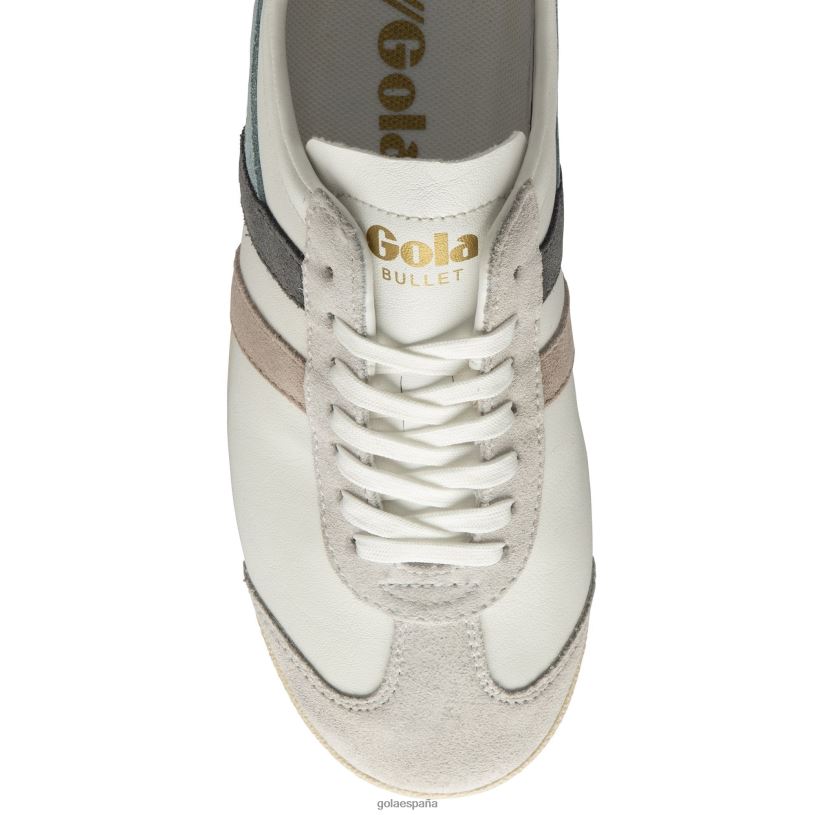 calzado V4PZL564 mujer Gola zapatillas clásicas con tridente de bala blanco/azul empolvado/flor