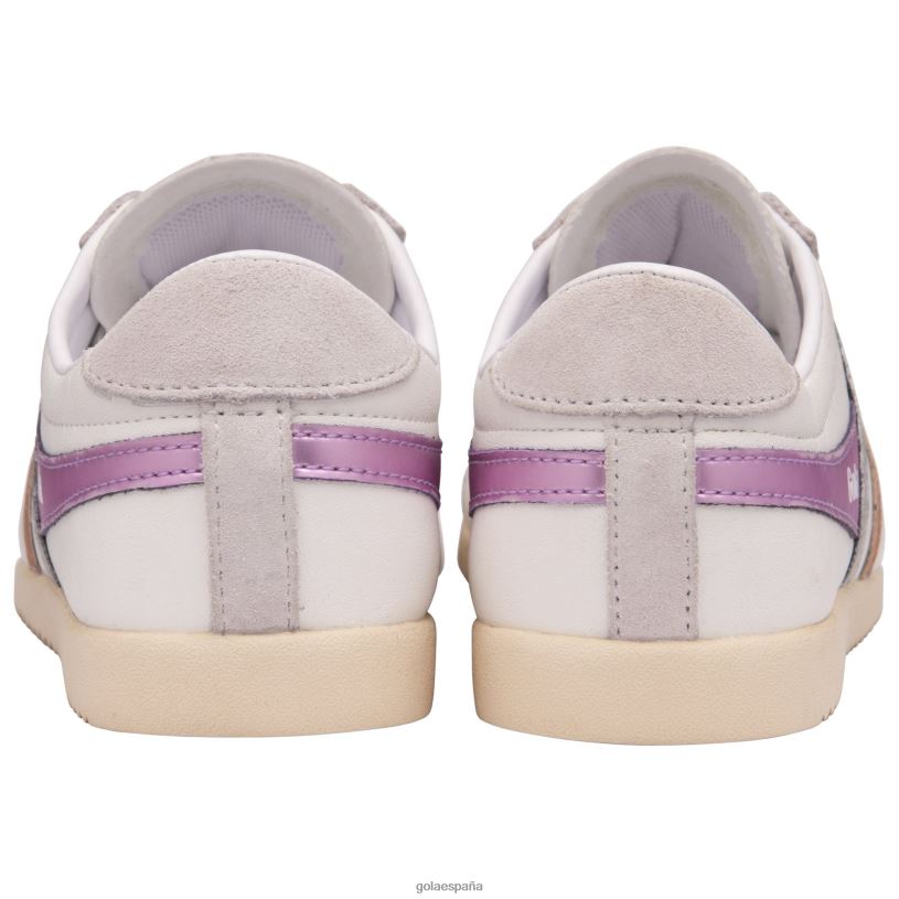 calzado V4PZL565 mujer Gola zapatillas clásicas con tridente de bala blanco/rosa/lila