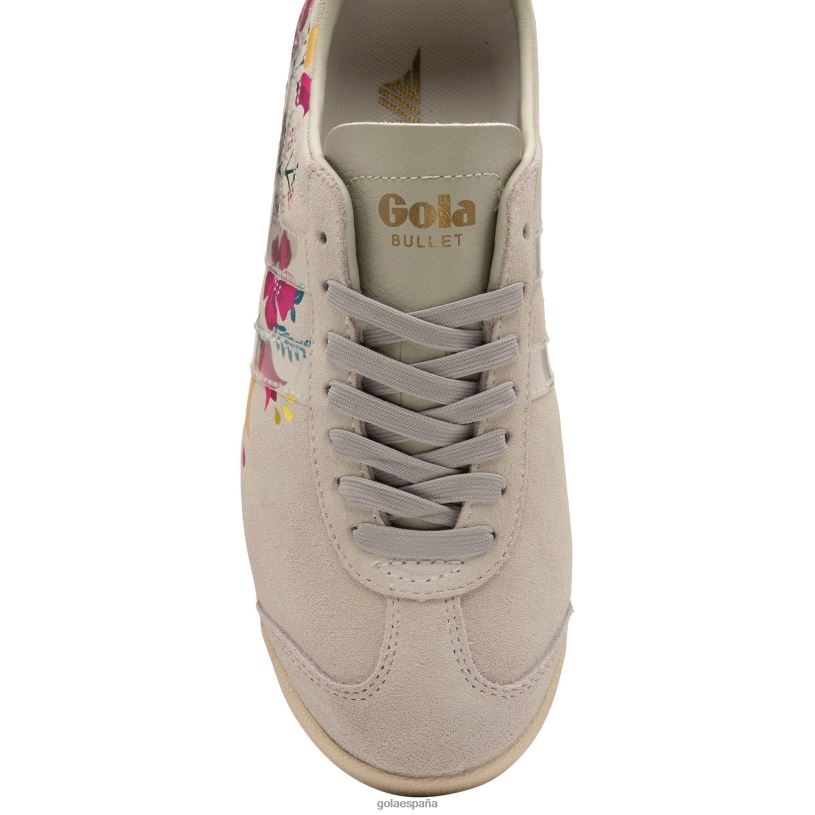 calzado V4PZL566 mujer Gola zapatillas clásicas con motivo floral blanco roto/transparente/multi