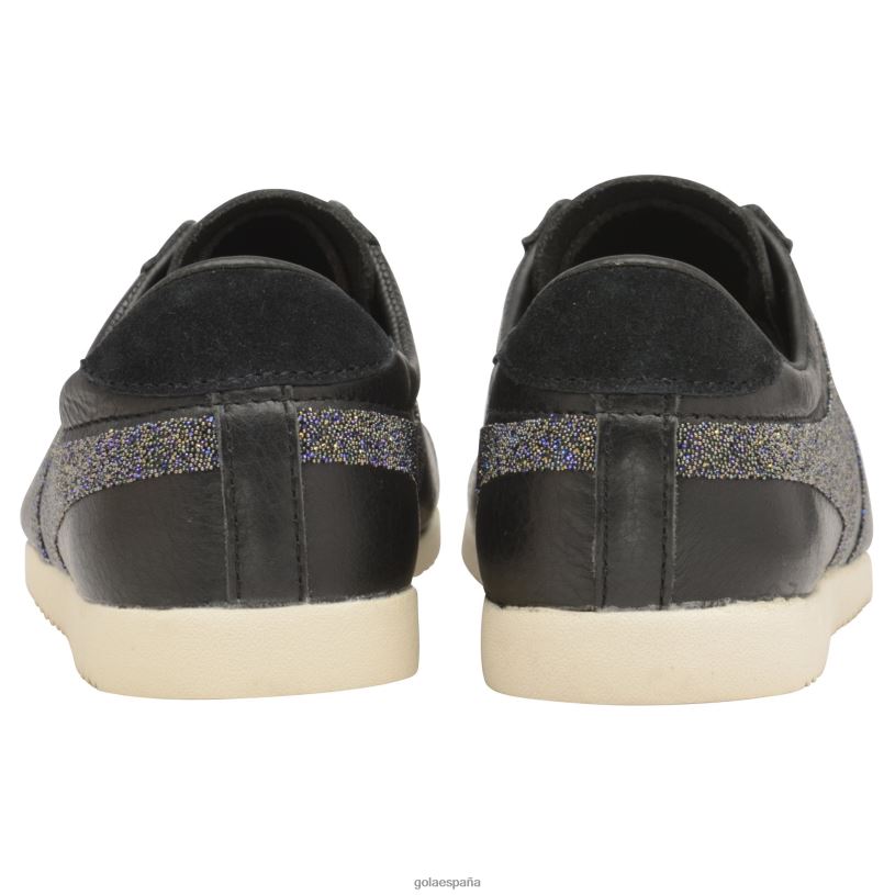 calzado V4PZL568 mujer Gola bala clásica con cristales de swarovski negro