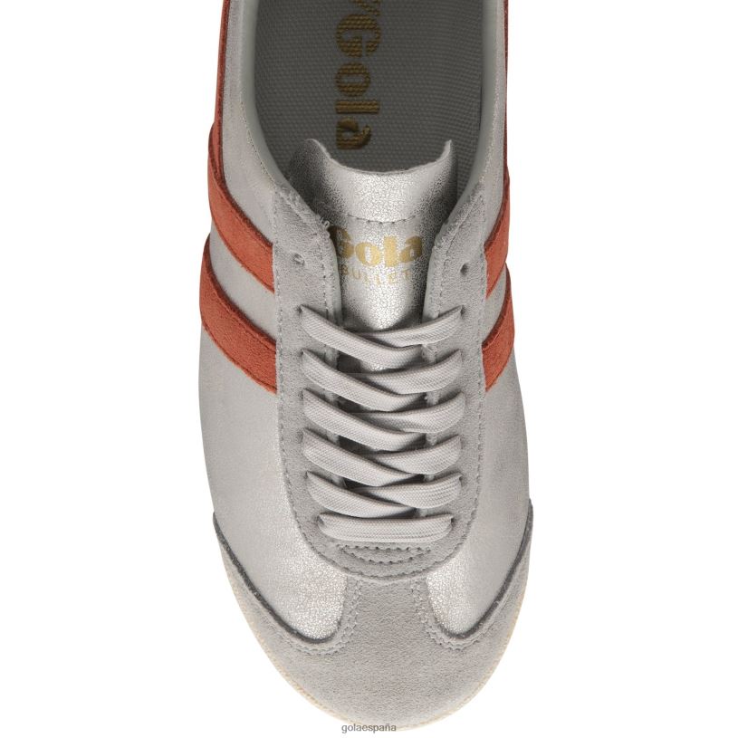 calzado V4PZL570 mujer Gola zapatillas clásicas bullet blaze plateado/coral caliente/protagonismo