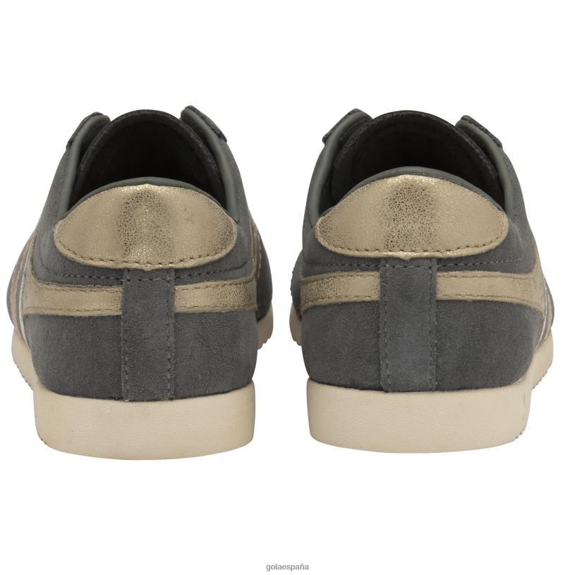 calzado V4PZL572 mujer Gola tenis clásicos con tridente y espejo de bala ceniza/plata/oro