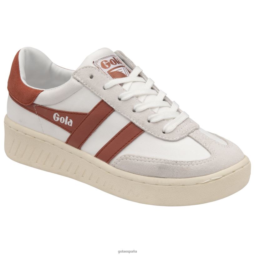 calzado V4PZL573 mujer Gola tenis clásicos dropshot especia blanca/naranja