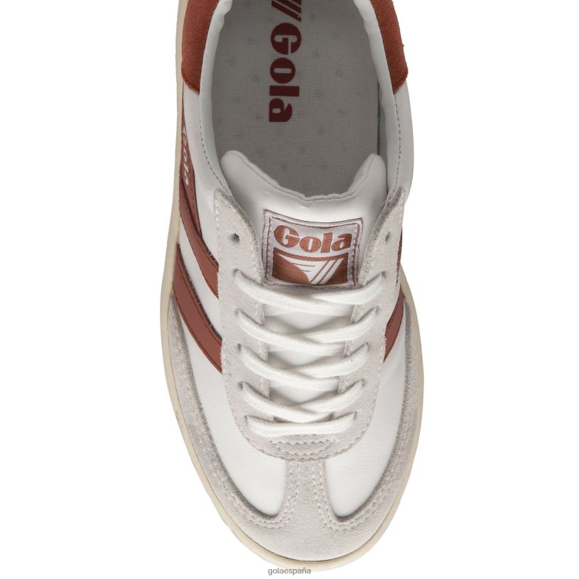 calzado V4PZL573 mujer Gola tenis clásicos dropshot especia blanca/naranja