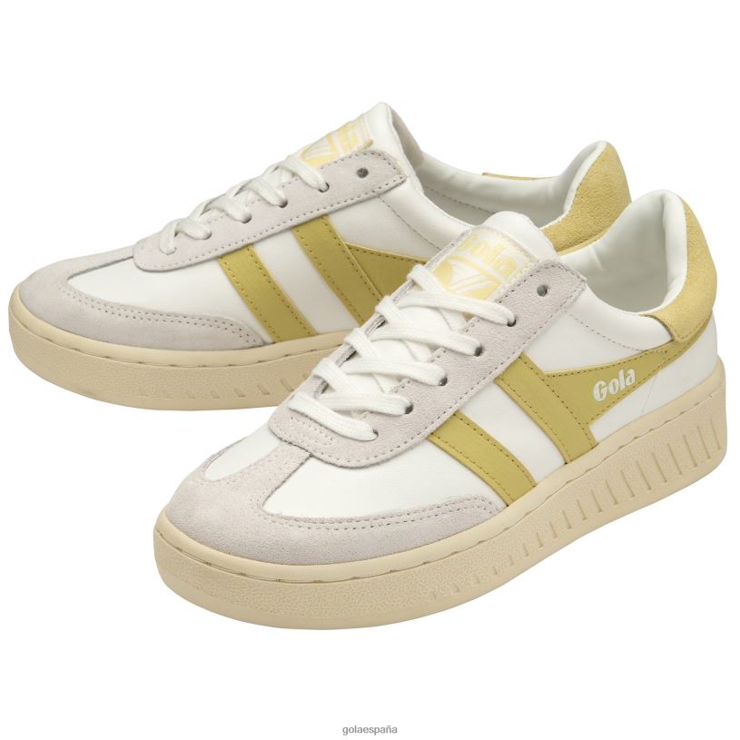 calzado V4PZL575 mujer Gola tenis clásicos dropshot blanco/limón