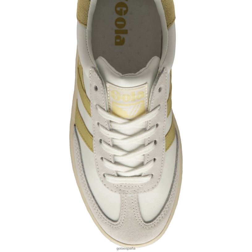 calzado V4PZL575 mujer Gola tenis clásicos dropshot blanco/limón