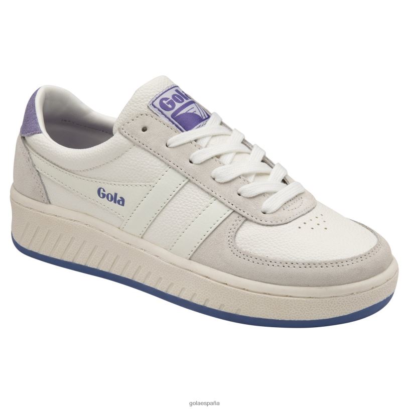 calzado V4PZL590 mujer Gola zapatillas clásicas grandslam '88 blanco/lavanda