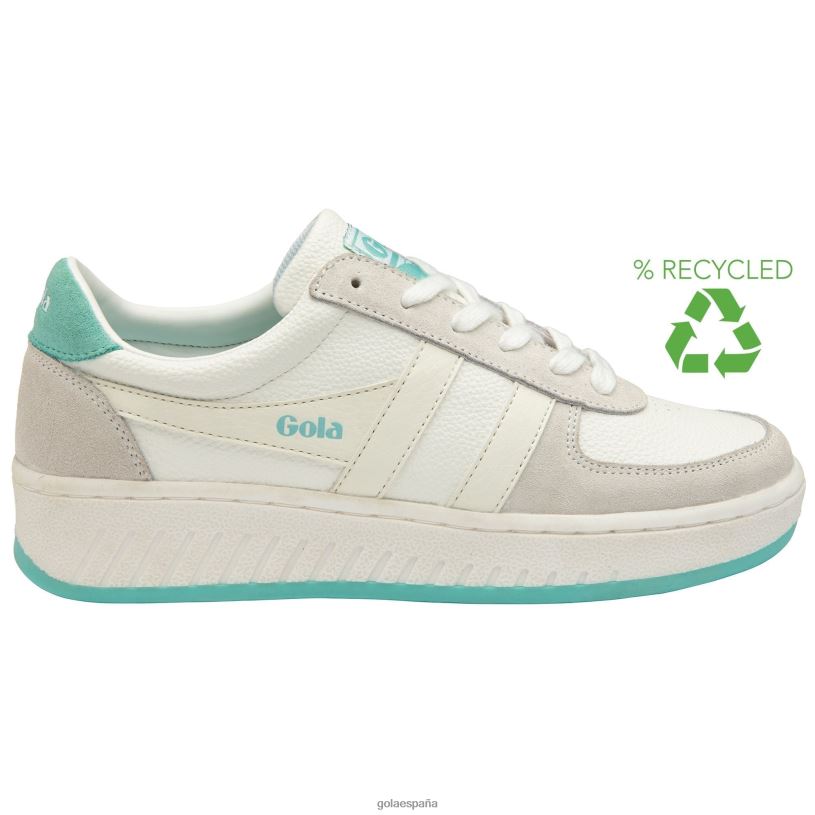 calzado V4PZL591 mujer Gola zapatillas clásicas grandslam '88 blanco/aruba