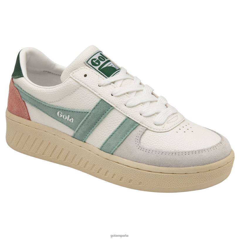 calzado V4PZL592 mujer Gola zapatillas clásicas grandslam trident 9 niebla blanca/verde/siempre verde