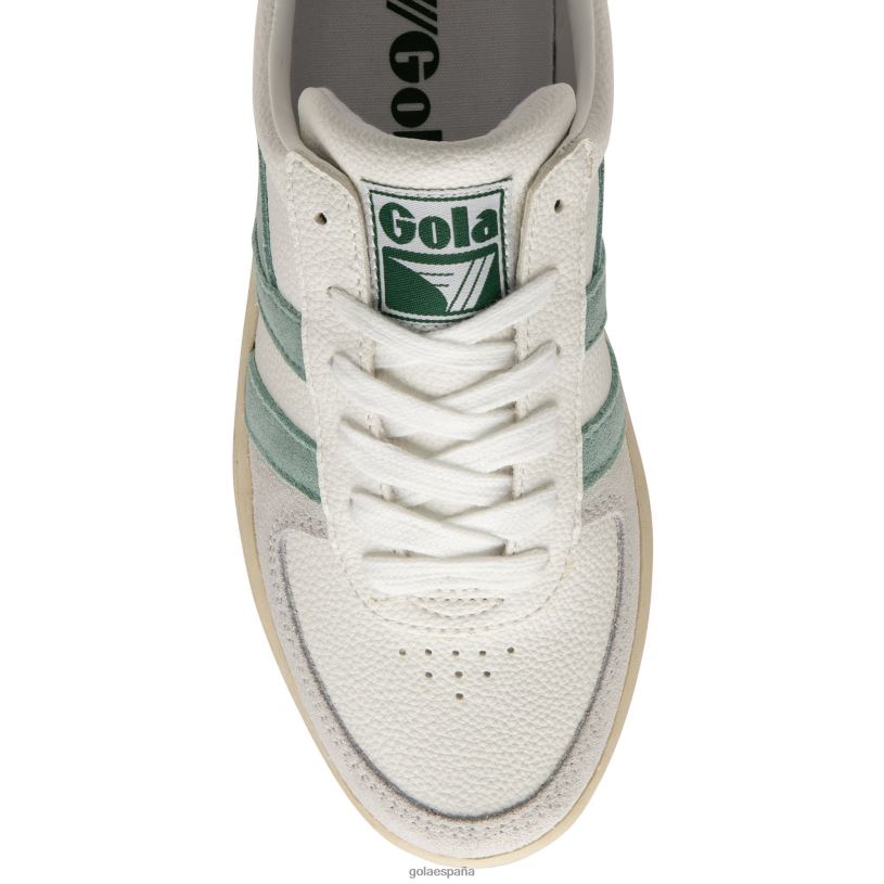 calzado V4PZL592 mujer Gola zapatillas clásicas grandslam trident 9 niebla blanca/verde/siempre verde