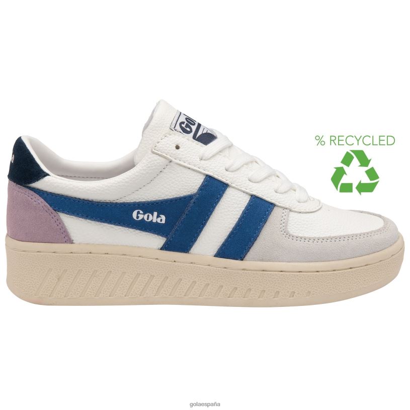 calzado V4PZL595 mujer Gola zapatillas clásicas grandslam trident 10 blanco/zafiro/azul marino