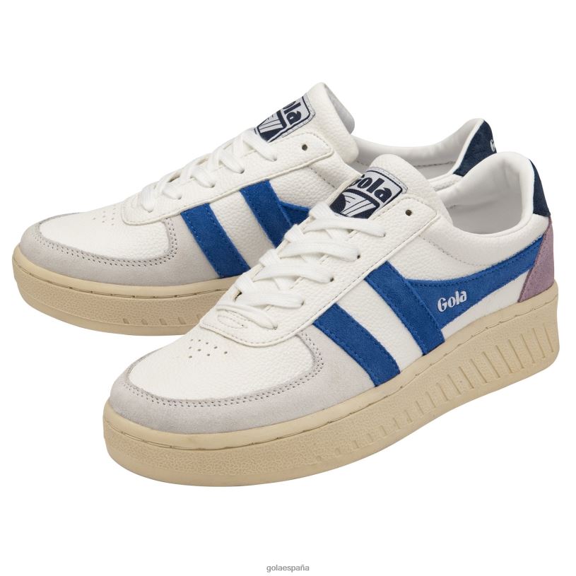 calzado V4PZL595 mujer Gola zapatillas clásicas grandslam trident 10 blanco/zafiro/azul marino