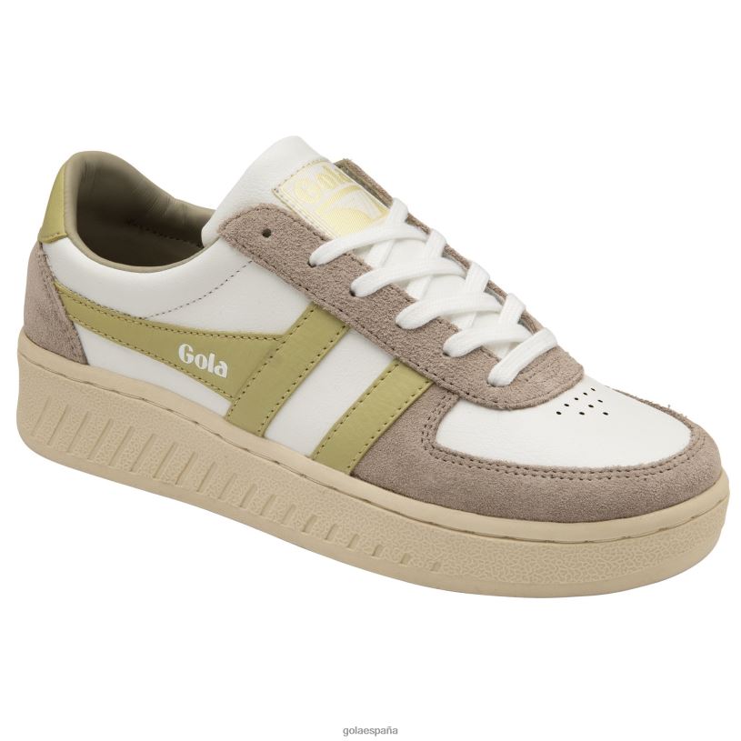 calzado V4PZL596 mujer Gola zapatillas clásicas grandslam pure blanco/gris pluma/limón
