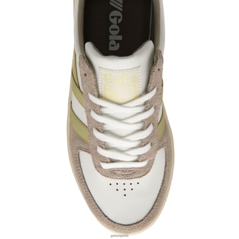 calzado V4PZL596 mujer Gola zapatillas clásicas grandslam pure blanco/gris pluma/limón