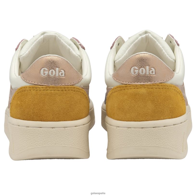 calzado V4PZL602 mujer Gola tenis classics grandslam quadrant blanco hueso/ceniza/oro rosa/sol