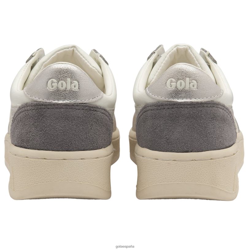 calzado V4PZL604 mujer Gola tenis classics grandslam quadrant blanco roto/gris pluma/plata/ceniza