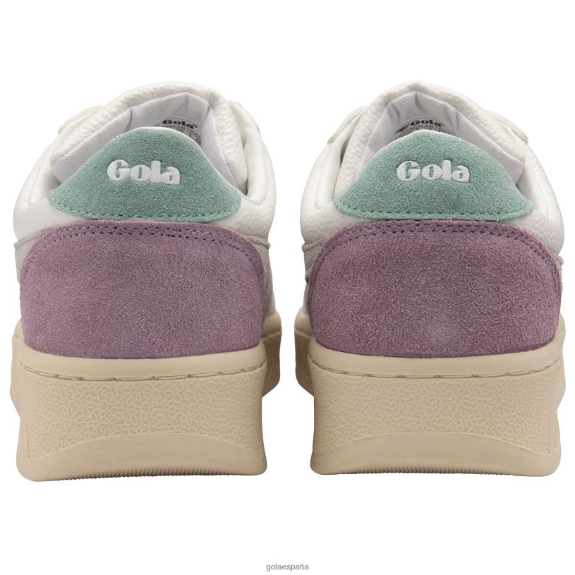 calzado V4PZL606 mujer Gola zapatillas clásicas grandslam trident 10 blanco/gris claro/niebla verde
