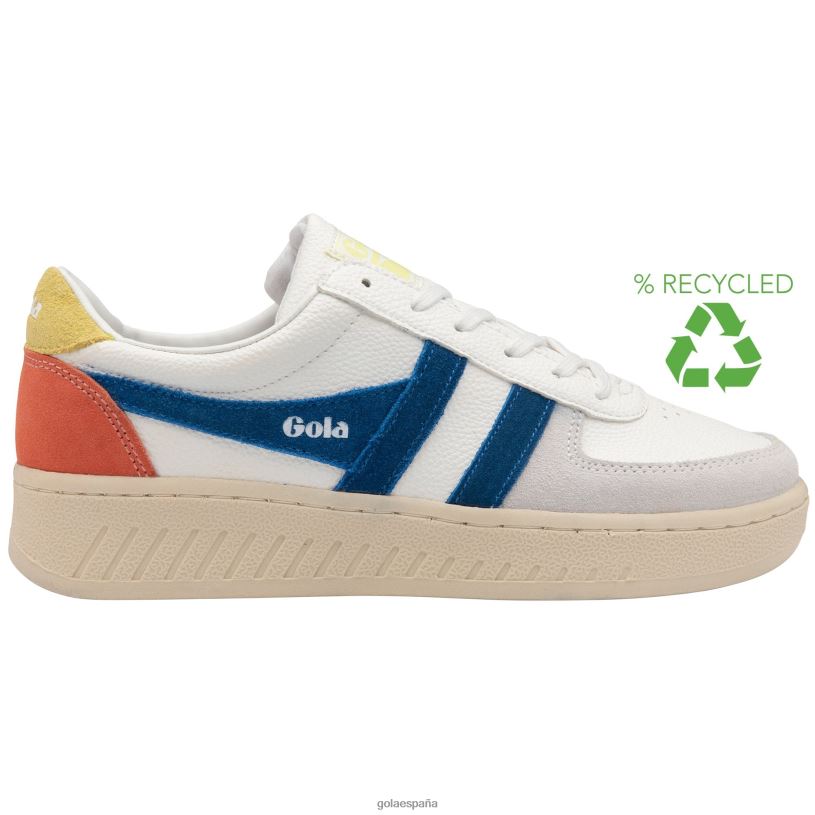 calzado V4PZL608 mujer Gola zapatillas clásicas grandslam trident 10 blanco/azul marino/foco