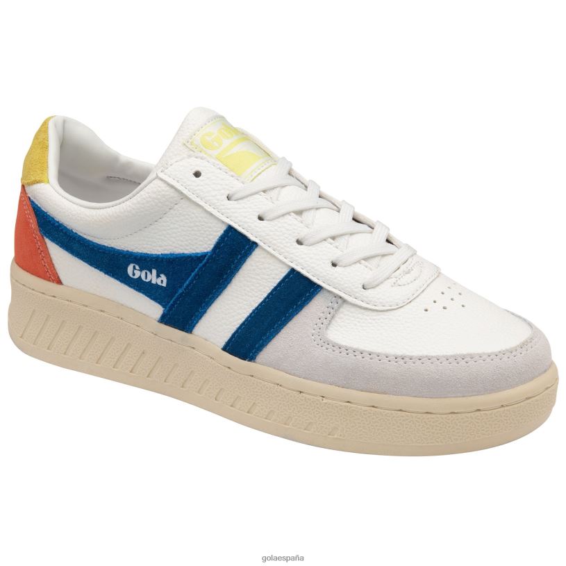 calzado V4PZL608 mujer Gola zapatillas clásicas grandslam trident 10 blanco/azul marino/foco