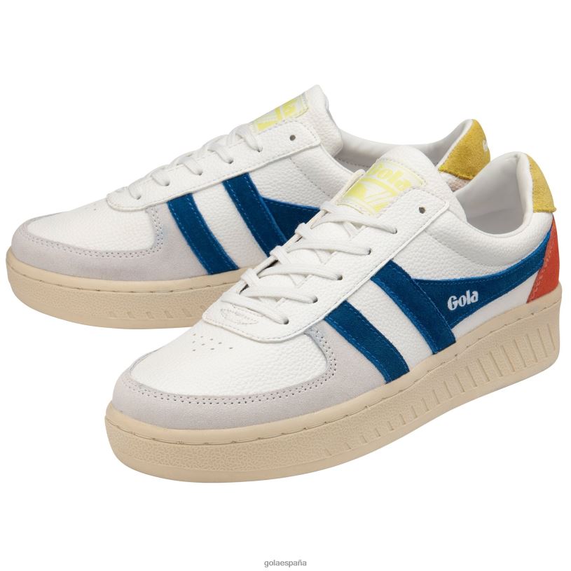 calzado V4PZL608 mujer Gola zapatillas clásicas grandslam trident 10 blanco/azul marino/foco